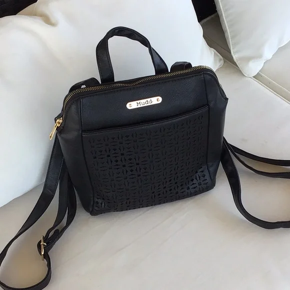 Backpack soft black leather NWOT Weisendaishu | Bags | Black Vegan Leather Backpack Wdustbag  main image 3